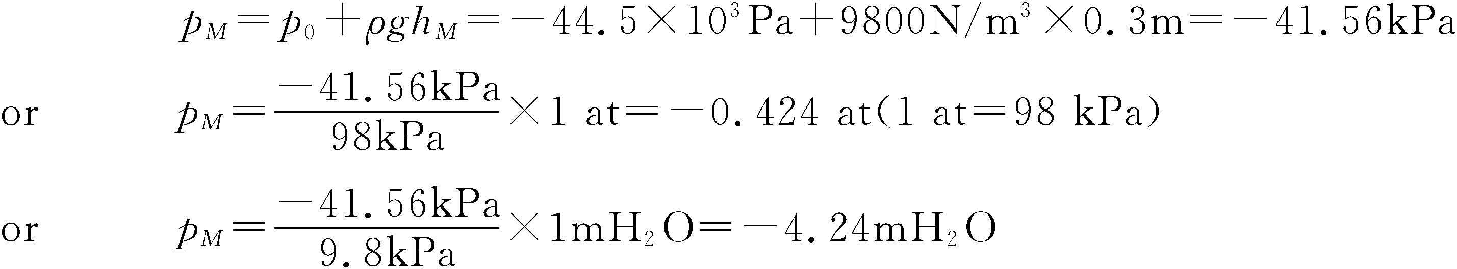 2.3.2 Measurement of pressure